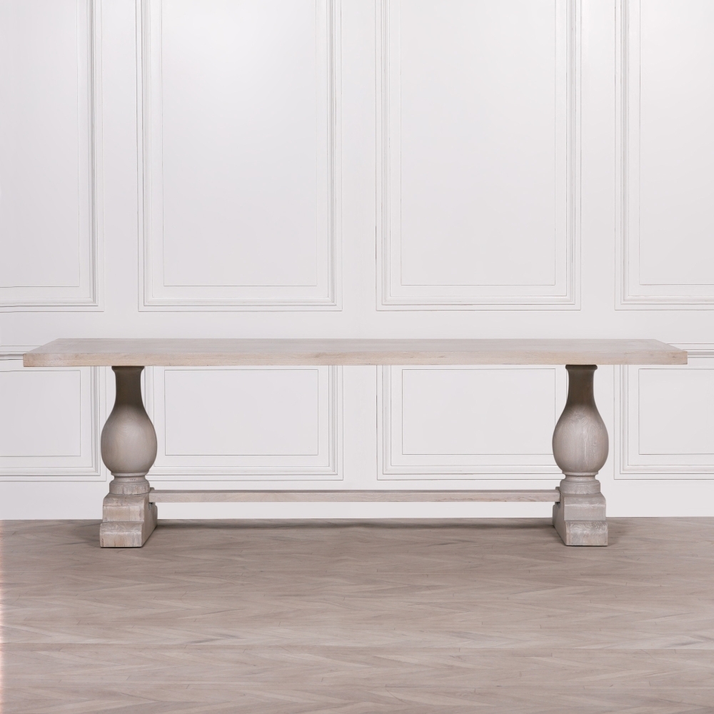 Product photograph of Linda Wood Rustic Light Grey 10 Seater Rectangular Dinning Table 260cm from Choice Furniture Superstore.